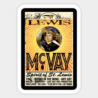 Back Logo 1978 Lewis McVay Spirit of St Lewis Concert Poster Sticker